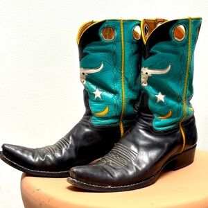 ROCKETBUSTER VINTAGE WOMEN’S COWBOY BOOTS: Size 8